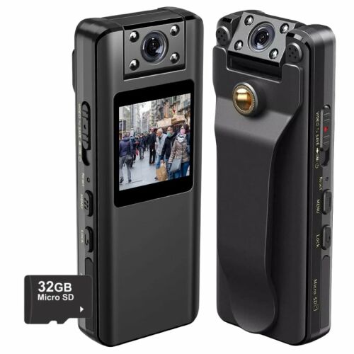 Camera de corp iUni A22 cu card micro SD de 32 GB