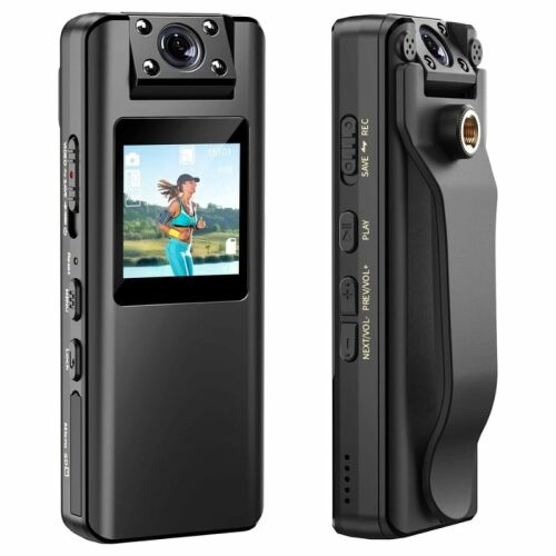iUni A22 body camera with rotatable lens and clip