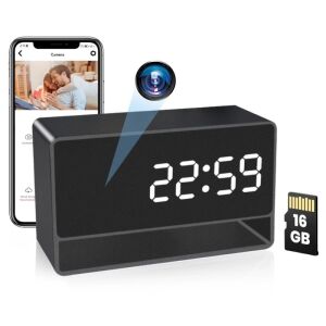Spionagekamera in Tischuhr iUni IP27 Mini, 16 GB, WLAN, 4K-Anzeige, Nachtsicht, Bewegungssensor 135449007