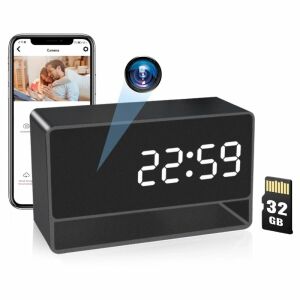 Spionagekamera in Tischuhr iUni IP27 Mini, 32 GB, WLAN, 4K-Anzeige, Nachtsicht, Bewegungssensor 135446282