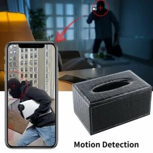 iUni Hidden Camera Tissue Box - Motion Detection Security - Interior design
