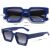 iUni iEye Retro Square Sunglasses, UV400, Blue 145812117