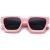 iUni iEye Retro Square Sunglasses, UV400, Pink 146198999