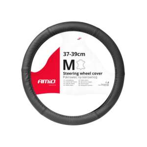 Husa volan Amio din piele perforata neagra 37-39cm - AMiO Huse de volan auto