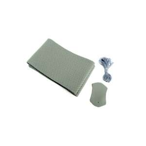 Szürke perforált bőr kormányhuzat, M méret, tűvel és cérnával - Autós kormányhuzat