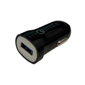 Black car charger with USB QC3.0 port - Car Charger