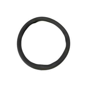 Black perforated eco-leather steering wheel cover, 44-48 cm - Car Steering Wheel Cover