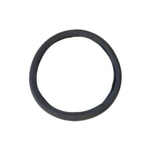 Black perforated eco-leather steering wheel cover for 44-48 cm diameter steering wheels - Car Steering Wheel Cover