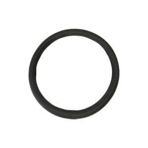 Black perforated eco-leather steering wheel cover, 44-48 cm - Car Steering Wheel Cover