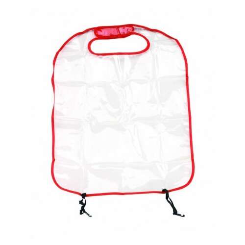Bottari PVC protector for the back of the front seat, clear with red trim, for car seats