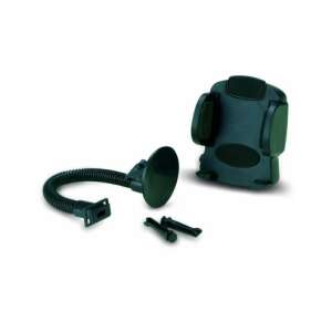 Bottari car phone holder, black, adjustable, suction cup mount, 360 degree rotation - Bottari