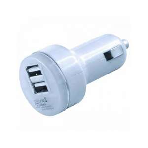 Bottari car charger with 2 USB ports, white - Bottari