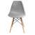 Vedere frontală a scaunului de sufragerie Jumi Eva gri