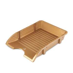 DONAU Solid gold plastic document tray - Desktop Organizer