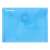 DONAU A6 blue PP document folder with snap closure