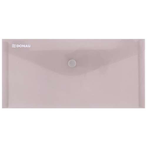 DONAU DL grey PP document envelope with snap closure