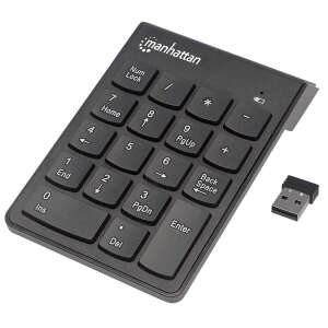 Tastatură numerică wireless neagră Manhattan 178846 cu 18 taste - Manhattan