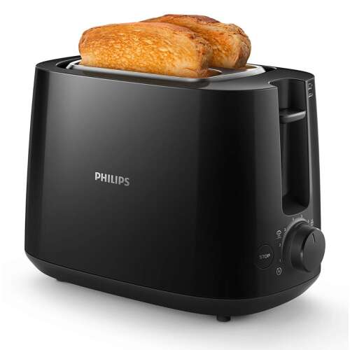 Prăjitor de pâine Philips Daily Collection HD2582/90 830W negru cu două felii de pâine prăjită