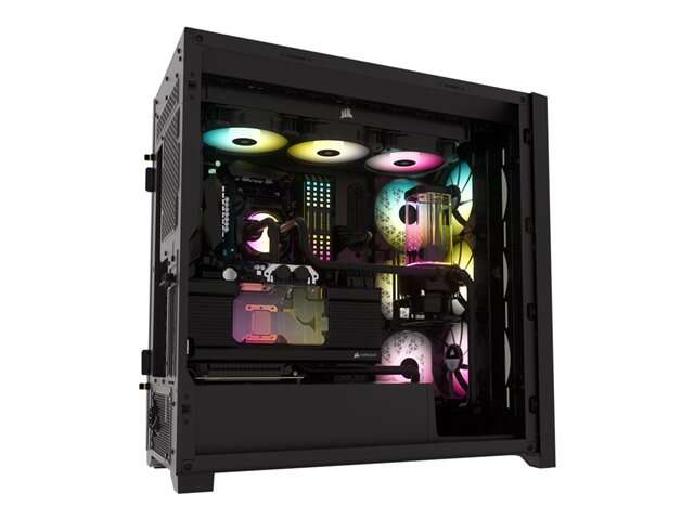 Corsair icue 5000x rgb tempered glass mid-tower atx pc smart case...