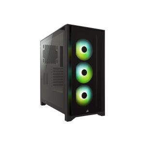 Corsair iCUE 4000X RGB Fekete Mid-Tower PC Ház Edzett Üveggel - Corsair