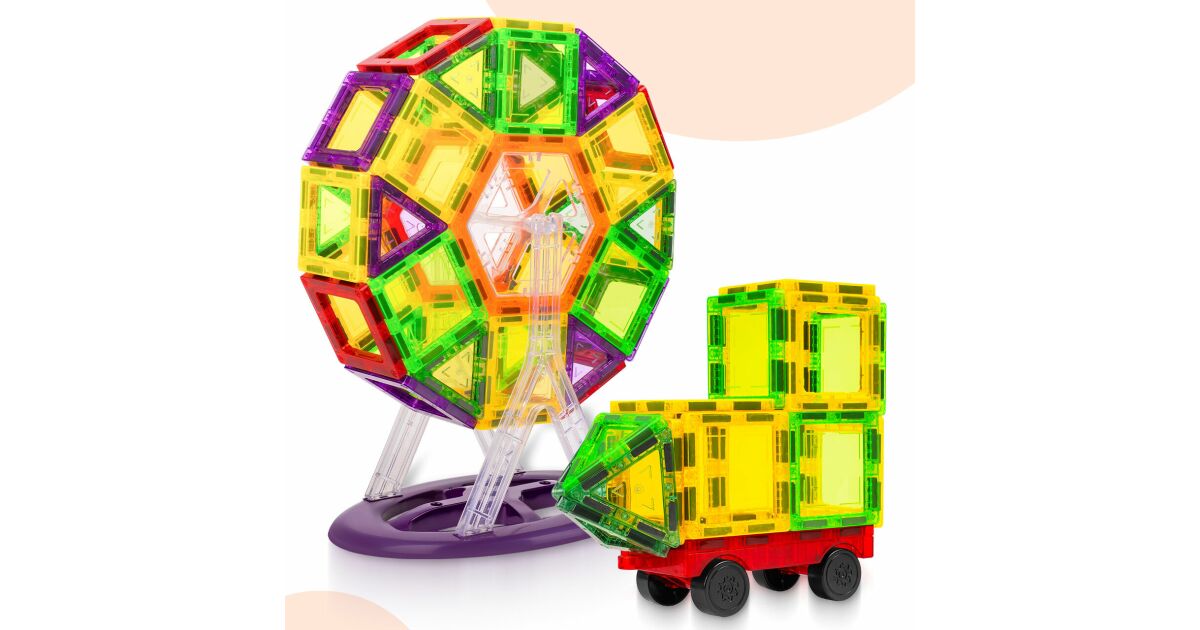 Mágneses Blokkok 3D - 106 db - Fejlesztő Játék 174518173