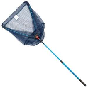 Baracuda BLN 50-150 telescopic landing net, 50 cm opening, 100 cm handle length, 2 sections, blue handle, black net - Landing Net & Keepnet