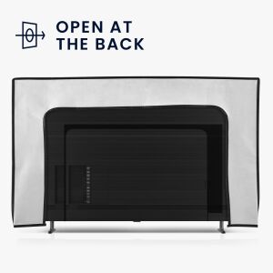Obal na televízor Kwmobile pre 32-palcový televízor, otvorený zozadu, biely, plast - Doplnky k záhradnému nábytku