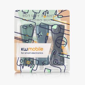 Kwmobile Zestaw 3 elastycznych uchwytów do telefonu, Wielokolorowy, Plastik, Opakowanie - Artykuły techniczne i elektronika