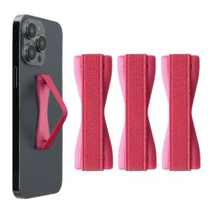 Kwmobile Zestaw 3 różowych elastycznych uchwytów do telefonu - Artykuły techniczne i elektronika