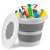 Massido MS-681 collapsible bucket filled with cleaning supplies