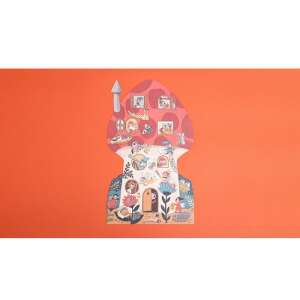 Londji Sweet Dreams reversible puzzle, mushroom house with dream characters, assembled - Londji