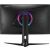Asus ROG Strix XG32VC gaming monitor rear view with Aura Sync lighting