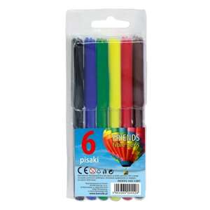 6er Pack FRIENDS Faserstifte, sortierte Farben, für Schule und Zuhause, wasserbasierte Tinte, sicher für Kinder, 1,5-2 mm Strichstärke - Schreibwaren & Schreibmaterial