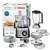 Bosch MultiTalent 8 food processor with all accessories, including blender, whisk, and various blades, in box