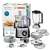 Bosch MultiTalent 8 food processor with all accessories, including blender, whisk, and various blades, in box