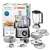 Bosch MultiTalent 8 food processor with all accessories, including blender, whisk, and various blades, in box