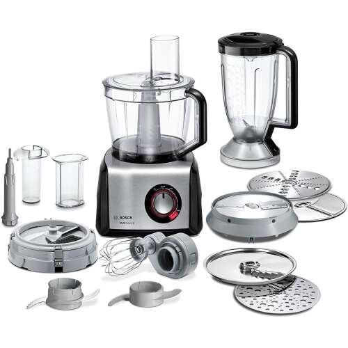 Robot de bucătărie Bosch MultiTalent 8 MC812M865 3.9 l, 1250 W, negru și inox, cu blender, tel și diverse accesorii