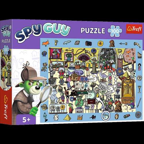Cutie puzzle Spy Guy Muzeu 100 de piese Găsește diferențele, Trefl