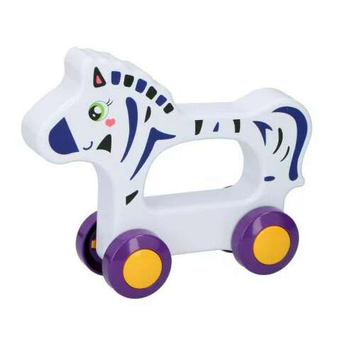 Zebra húzó játék, baba játék, tolható játék, zebra állat játék, baba zebra játék, húzható játék, baba járóka, első járóka, kisgyermek játék, zebra húzó játék babáknak