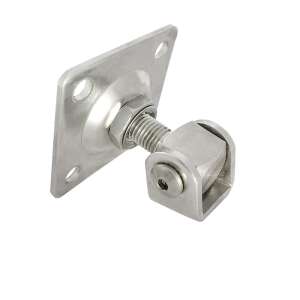 Adjustable hinge with M20 rod and 100x100 mm plate, galvanized, EmaConstruct, for swing gates - Door