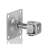 Adjustable hinge with square mounting plate, 120x120 mm, M24 rod, galvanized, EmaConstruct, for swing gates