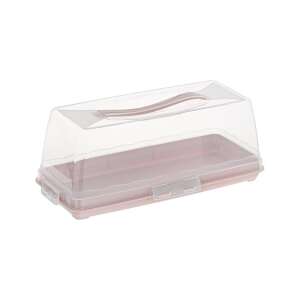 Rectangular Plastic Cake Storage Box with Handle and Lid, 35.5x15x14 cm 102631190 - Kitchen Storage Container