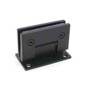 Edelstahlscharnier, Glastür, mit Vollfuß, Wand-Glas-Befestigung, 55x90 mm, Farbe Schwarz 102631248 - EmaConstruct