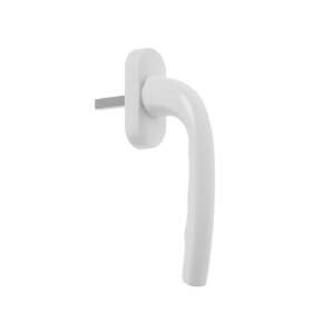 White aluminum window handle, insulated, right-handed, RAL9016 - Door Knobs & Handle