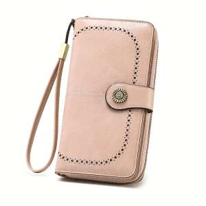 BLEKSY Női Bőr Pénztárca - RFID Védelem - Rózsaszín