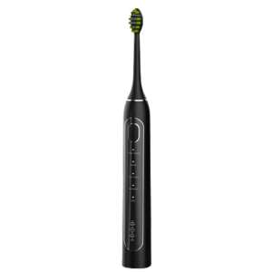 BLEKSY® Sonic Electric Toothbrush, Black, 42,000 Vibrations Per Minute, 120 Day Battery Life, 2 DuPont Brush Heads - Electric toothbrush and Mouth shower