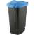 Coș de gunoi cu roți negru și albastru de 110L cu capac, Keter Görgös szelektív szemetes