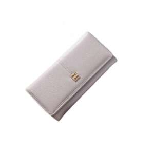 Šedá kožená peňaženka s magnetickým zapínaním - Dámske peňaženky