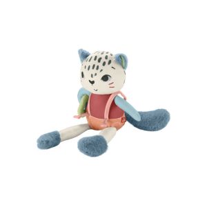 Fisher-Price Planet Friends Плюшена играчка Снежен леопард, мека и пухкава, идеална за бебета - Плюш