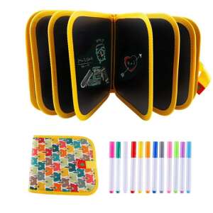 Varázslatos rajzfüzet törölhető lapokkal, beépített tolltartóval és 12 színes filccel - vidám mintás borítóval 102635442 - Kreatív játék